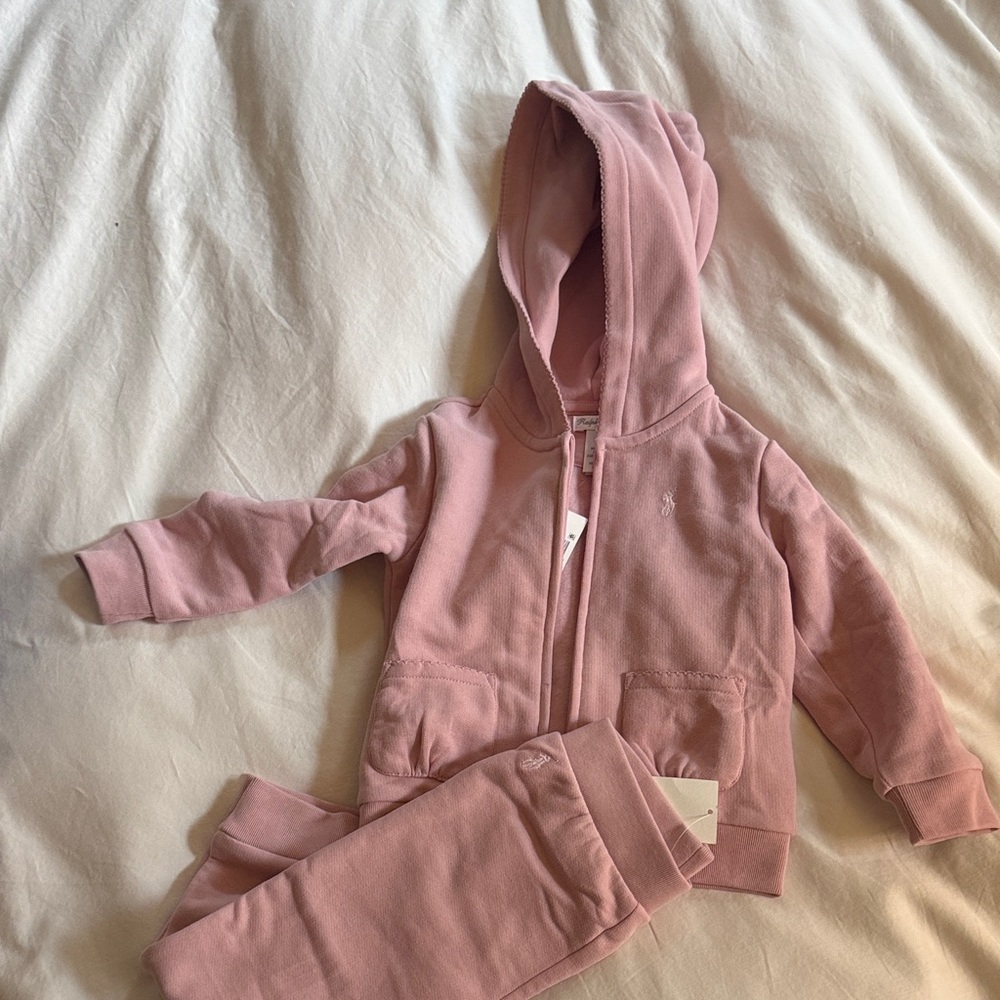 Ralph Lauren Pink Kids Jogger SET